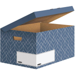 Bankers Box Archivboxen schieferblau/weiß 36,7 x 57,0 x 29,5 cm