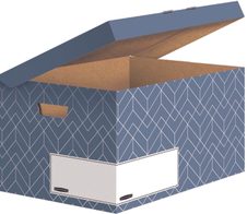 5 Bankers Box Archivboxen Bankers Box Décor Serie schieferblau/weiß 36,7 x 57,0 x 29,5 cm