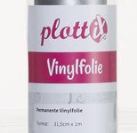 plottiX Vinylfolie permanent 31,50 cm x 1 m silber