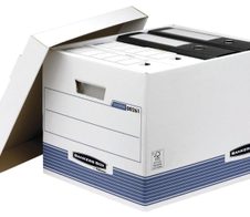 Bankers Box Archivboxen weiß/blau 33,5 x 40,4 x 29,2 cm