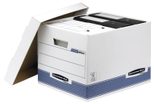 Bankers Box Archivboxen weiß/blau 33,5 x 40,4 x 29,2 cm