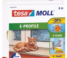 tesa Dichtungsbänder E-Profil 9 mm x 6 m weiß