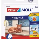tesa Dichtungsbänder P-Profil 9 mm x 6 m weiß