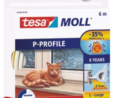 tesa Dichtungsbänder P-Profil 9 mm x 6 m weiß
