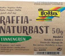 folia Geschenkbänder Raffia-Naturbast hellgrün