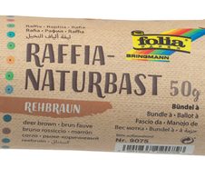 folia Geschenkbänder Raffia-Naturbast rehbraun