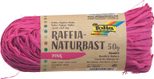 folia Geschenkbänder Raffia-Naturbast pink