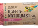 folia Geschenkbänder Raffia-Naturbast altrosa