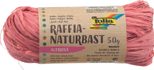 folia Geschenkbänder Raffia-Naturbast altrosa