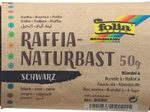 folia Geschenkbänder Raffia-Naturbast schwarz