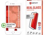 DISPLEX Panzerglas (10H) für Apple iPhone 6/7/8 (White), Montagerahmen, Full Cover