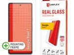 DISPLEX Panzerglas (10H, 2D) für Google Pixel 7, Eco-Montagerahmen, kratzer-resistent