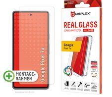 DISPLEX Panzerglas + Schutzhülle für Google Pixel 7a, Eco-Montagerahmen, kratzer-resistent