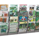 PAPERFLOW Integral Wandprospekthalter DIN A4 20-Fach  silber, transparent