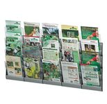 PAPERFLOW Integral Wandprospekthalter A5 20-Fach  silber, transparent