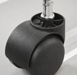 Ersatzrollen für Teppichböden schwarz Kunststoff