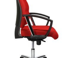 Bürostuhl Unni Med Deluxe rot, Gestell chrom