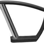 Armlehnen "A1" chrom Fest schwarz Kunststoff, Stahl