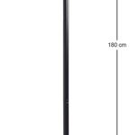HAKU Möbel Kleiderständer schwarz Stahl 37,0 x 180,0 cm 8  Haken