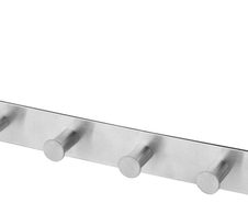 Türgarderobe mit 6 Haken edelstahl silber