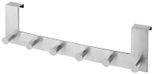 Türgarderobe mit 6 Haken edelstahl silber