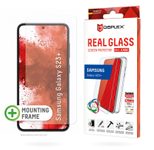 DISPLEX Panzerglas + Schutzhülle für Samsung Galaxy S22+/S23+, Eco-Montagerahmen, kratzer-resistent