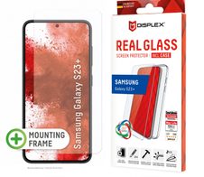 DISPLEX Panzerglas + Schutzhülle für Samsung Galaxy S22+/S23+, Eco-Montagerahmen, kratzer-resistent