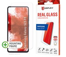 DISPLEX Panzerglas (10H, 2D) für Samsung Galaxy S23 FE, Eco-Montagerahmen, kratzer-resistent