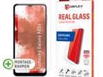 DISPLEX Panzerglas (10H, 2D) für Samsung Galaxy A05s, Eco-Montagerahmen, kratzer-resistent