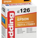edding Druckerpatrone EDD-126 schwarz kompatibel zu EPSON T0711/T0891