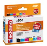 edding Druckerpatronen EDD-601 schwarz, cyan, magenta, gelb, light cyan, light magenta kompatibel zu EPSON T0807, 6er-Set