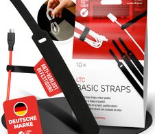 LTC BASIC STRAPS Schwarz - 10 St.