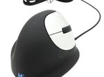 r-go HE Ergo Vertical Mouse Größe M rechts Maus ergonomisch kabelgebunden schwarz, silber