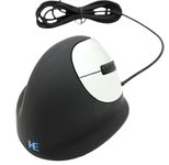 r-go HE Ergo Vertical Mouse Größe M rechts Maus ergonomisch kabelgebunden schwarz, silber