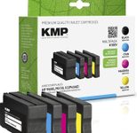 KMP Druckerpatronen H100V schwarz, cyan, magenta, gelb kompatibel zu HP 950XL/951XL (C2P43AE), 4er-Set