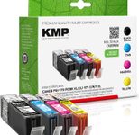 KMP Druckerpatronen C107PIXV schwarz, cyan, magenta, gelb kompatibel zu Canon PGI-570 XL PGBK, CLI-571 XL C/M/Y, 4er-Set