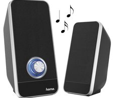 Hama Sonic LS-206 Lautsprecher schwarz, grau