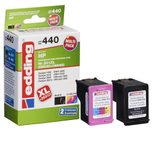 edding Druckerpatronen EDD-440 schwarz, color kompatibel zu HP 301XL (CH563EE/CH564EE), 2er-Set