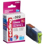 edding Druckerpatrone EDD-322 cyan kompatibel zu Canon CLI-551 XL