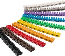 goobay Kabelclips rot, gelb, grün, schwarz, weiß, blau, braun, orange, violett, grau