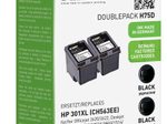 KMP Druckerpatronen H75D schwarz kompatibel zu HP 301XL (CH563EE), 2er-Set