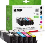 KMP Druckerpatronen C116V 2x schwarz, 1x cyan, 1x magenta, 1x gelb kompatibel zu Canon PGI-580XXL PGBK, CLI 581XXL BK/C/M/Y, 5er-Set