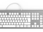 Hama Tastatur kabelgebunden KC-700 silber, weiß