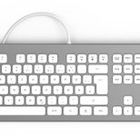 Hama Tastatur kabelgebunden KC-700 silber, weiß