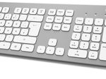 Hama Tastatur-Maus-Set kabellos KMW-700 silber, weiß