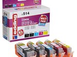 edding Druckerpatronen EDD-514 schwarz, cyan, magenta, gelb kompatibel zu Canon PGI-570XL/CLI-571XL BK/C/M/Y, 5er-Set