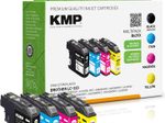 KMP Druckerpatronen B62VX schwarz, cyan, magenta, gelb kompatibel zu brother LC-223BK/C/M/Y, 4er-Set