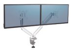Fellowes Monitor-Halterung Platinum Dual weiß