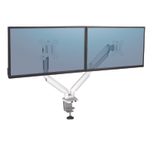 Fellowes Monitor-Halterung Platinum Dual weiß