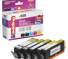 edding Druckerpatronen EDD-625 2x schwarz, cyan, magenta, gelb kompatibel zu Canon PGI-580XXL BK, CLI-581XXL BK/C/M/Y, 5er-Set